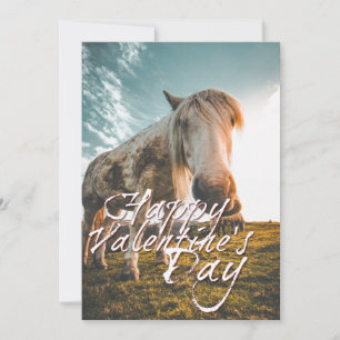 Happy Valentine's day with looking Horse