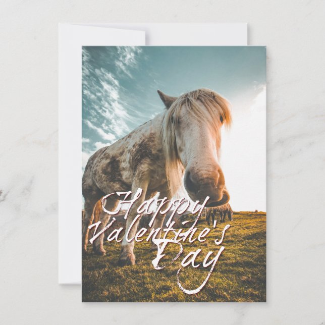 Happy Valentine's day with looking Horse (Front)
