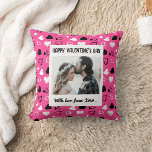 Happy Valentine's Day With Love Card Cushion
