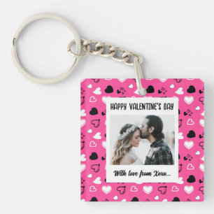 Happy Valentine's Day With Love Key Ring