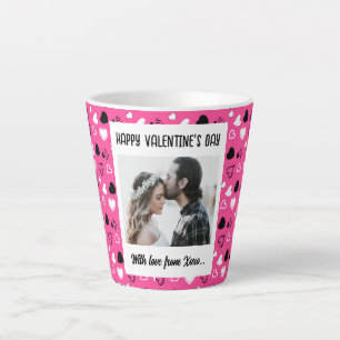 Happy Valentine's Day With Love Latte Mug