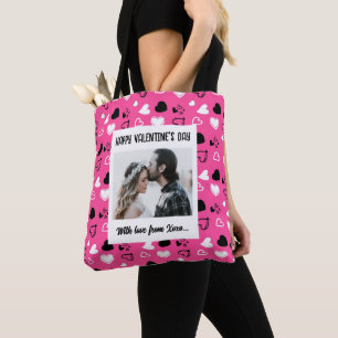 Happy Valentine's Day With Love Tote Bag