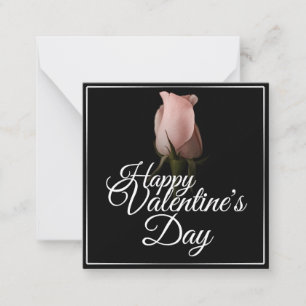 Happy Valentine's Day with pink rose Card