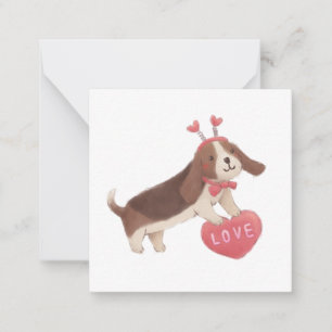 Happy Valentine's Day with Puppy Card