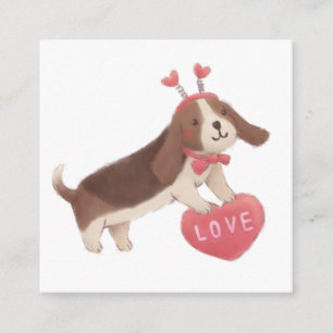 Happy Valentine's Day with Puppy Enclosure Card