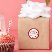 Happy Valentine's Day with red hearts