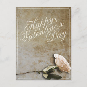 Happy Valentine's day with Rose Postcard