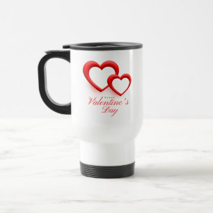 Happy Valentine's Day with Two Hearts-23540 Travel Mug