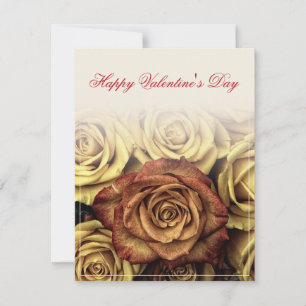 Happy Valentine's day with yellow Rosenbouquet
