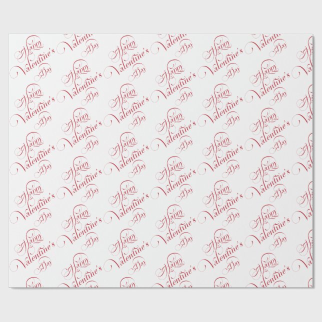 Happy Valentine's Day Wrapping Paper (Flat)