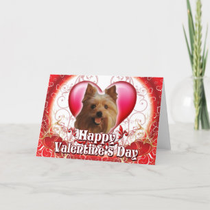 Happy Valentines Day Yorkie Holiday Card