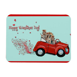 Happy Valentine's Day Yorkies Magnet