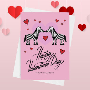 HAPPY VALENTINE'S DAY Zebra Friends