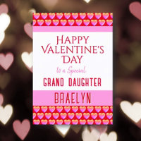 Happy Valentine's Grand Daughter card