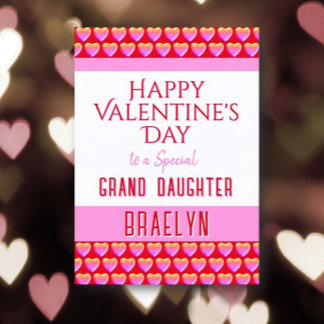 Happy Valentine's Grand Daughter card