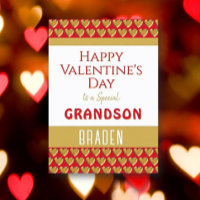 Happy Valentine's Grandson card