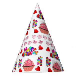 Happy Valentine's Happy Birthday Paper Party Party Hat