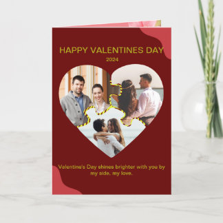 Happy Valentines Photo Folded Greeting Card