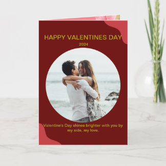 Happy Valentines Photo Folded Greeting Card