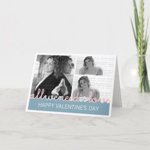 Happy Valentines Photo Greeting Card   3 Images