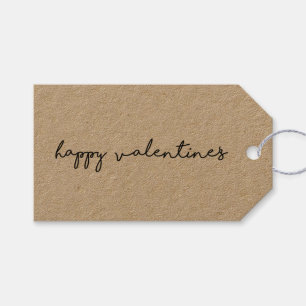 Happy Valentines. Rustic country minimalist simple Gift Tags