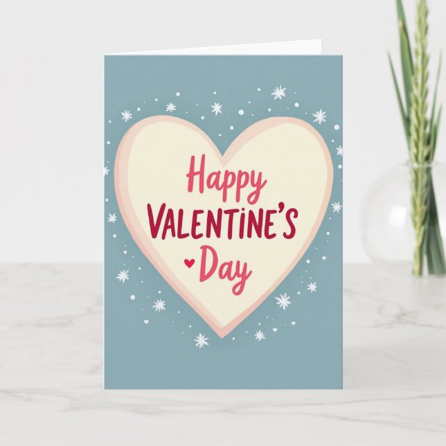 Happy Valentines Soft Star Card (Front)