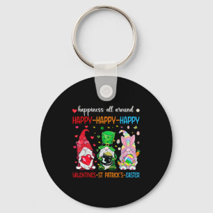 Happy Valentines St Patrick Day Easter Day Holiday Key Ring