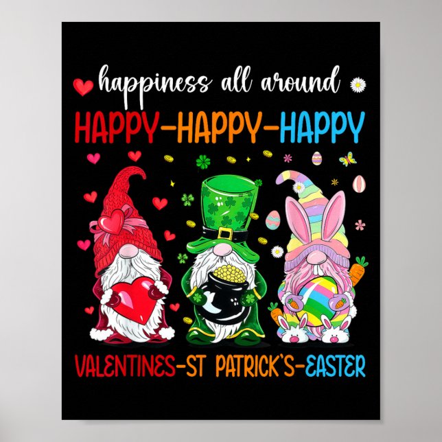 Happy Valentines St Patrick Day Easter Day Holiday Poster (Front)