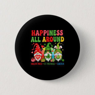 Happy Valentines St Patrick Easter Happy Holiday G 6 Cm Round Badge