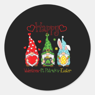 Happy Valentines St Patrick Easter Happy Holiday G Classic Round Sticker
