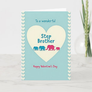Happy Valentines Step Brother Card