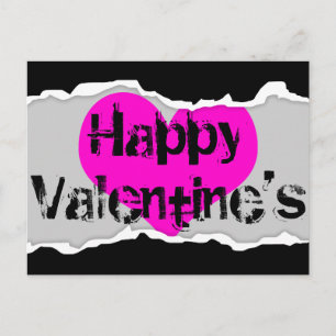 Happy Valentine's (torn paper) Holiday Postcard