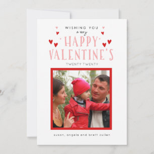 Happy Valentine's Typography Photo Card