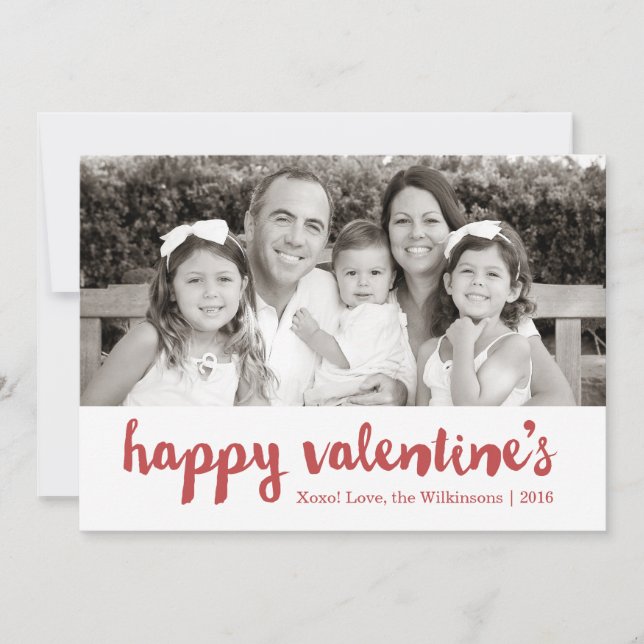 Happy Valentine's | Valentine's Day Photo Card (Front)