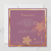 Happy Valentine's Violet TextIndigo Illuminat Gold