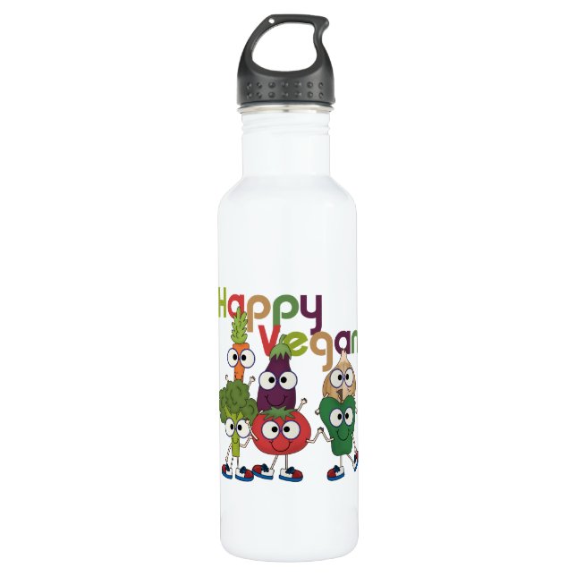 Happy Vegan 710 Ml Water Bottle (Front)