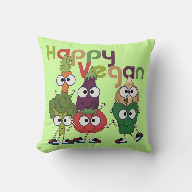Happy Vegan Cushion (Front)