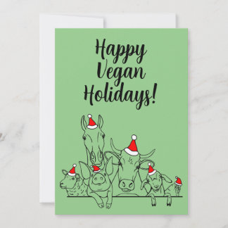 Happy Vegan Holidays Greeting Card