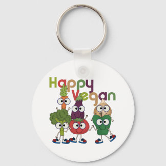 Happy Vegan Key Ring