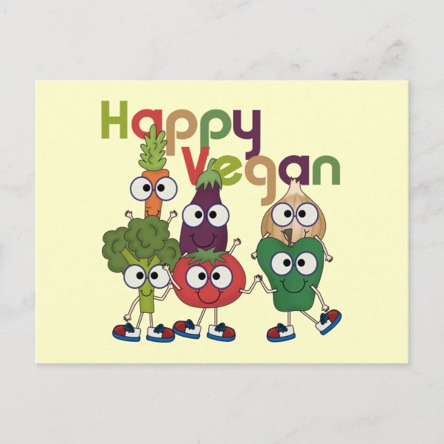 Happy Vegan Postcard (Front)