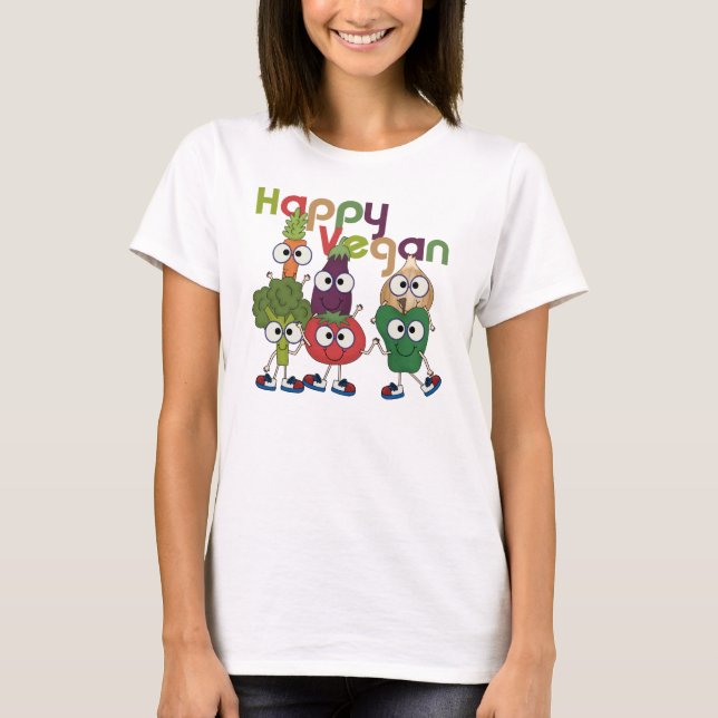 Happy Vegan T-Shirt (Front)