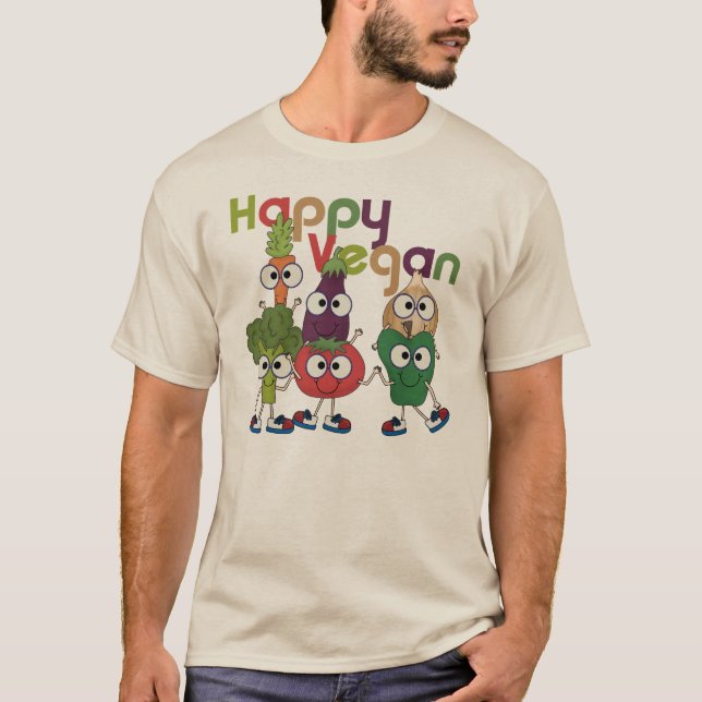 Happy Vegan T-Shirt (Front)