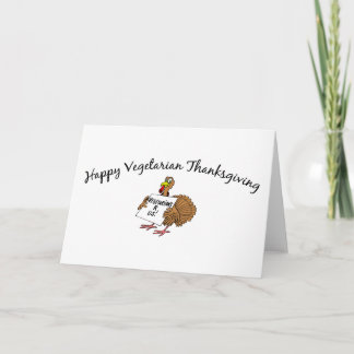 Happy Vegetarian Thanksgiving Holiday Card