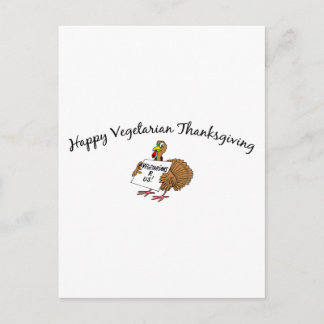 Happy Vegetarian Thanksgiving Holiday Postcard
