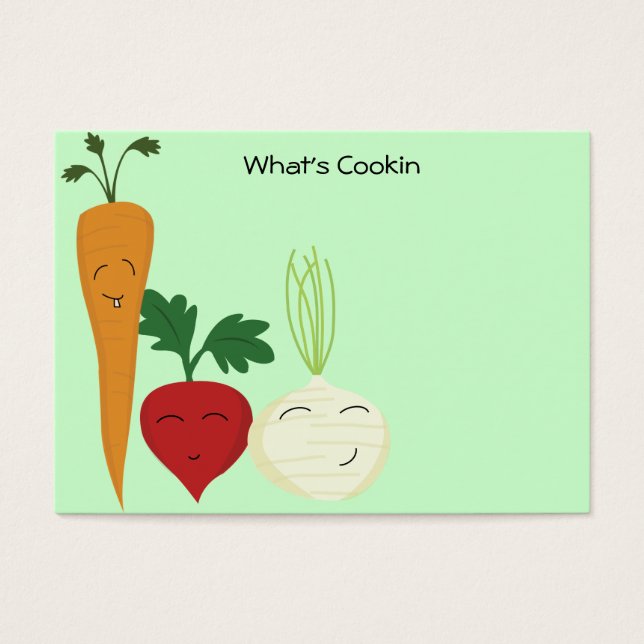 Happy Veggie Recipe Cards (Front)