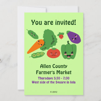 Happy Veggies Invitation