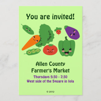 Happy Veggies Invitations