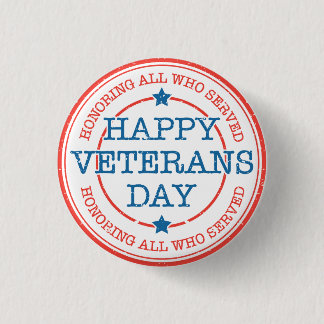 Happy Veterans Day Button