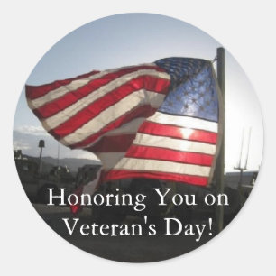 Happy Veteran's Day! Classic Round Sticker