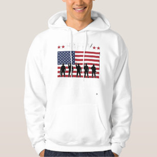 Happy Veterans Day Flag Silhouette Vector Design_1 Hoodie
